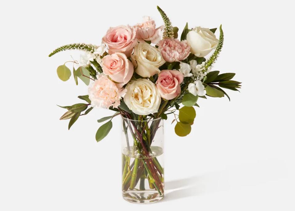 Mother’s Day Gifts: Urban Stems The Sorbet Bouquet flowers set up in a vase