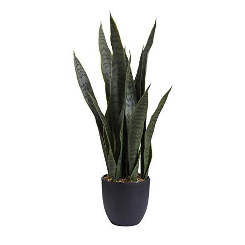 Artificial Snake Plants, 25 inch Artificial Fake Sansevieria Plants for Home,Office Decor