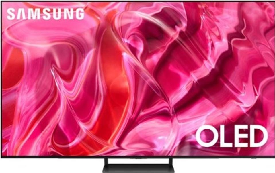 Samsung S90C 65-inch TV on a white background