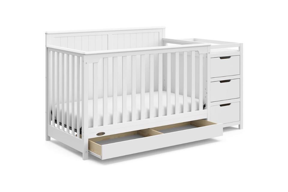 Graco Hadley 4-in-1 Convertible Crib and Changer with Drawer in White