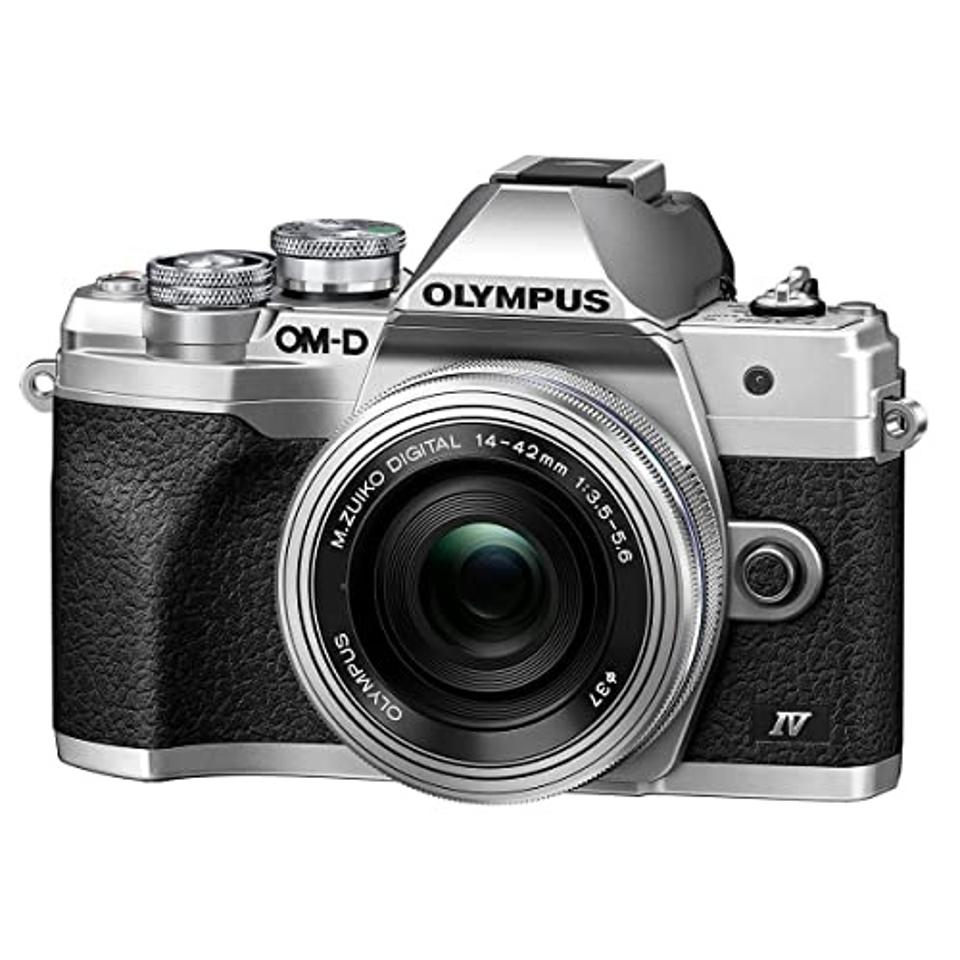 Olympus OM-D E-M10 Mark IV Camera on a white background