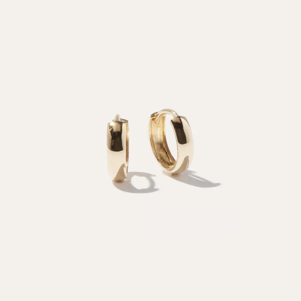 14K Gold Bold Hoops