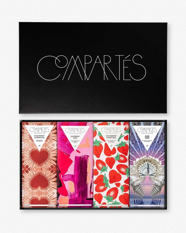 Compartes Pink & Red Chocolate Bar Gift Set