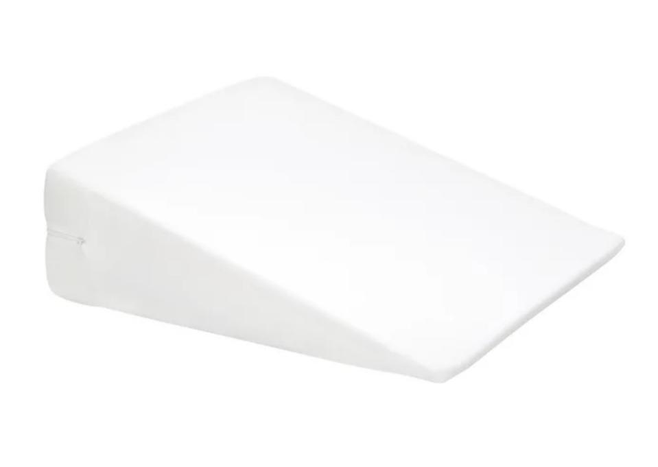 Mainstays Foam Bed Wedge Pillow on white background.