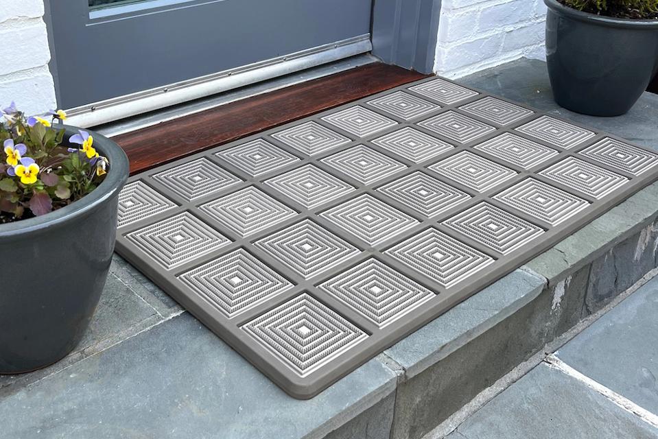 Porte + Hall Outlier Doormat on a front step