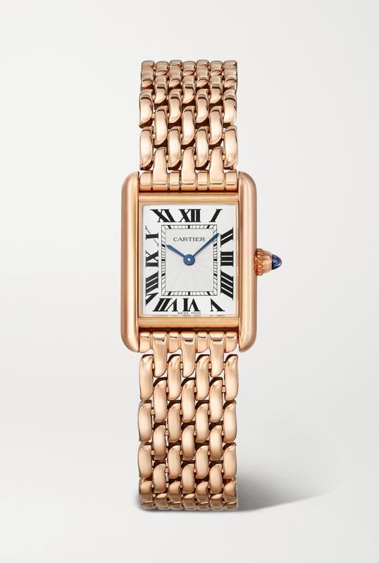 Tank Louis Cartier Hand-Wound 18-Karat Rose Gold Watch