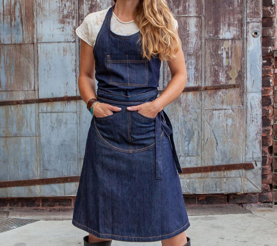 Farm Apron Dress / Raw Denim — best mothers day garden gifts