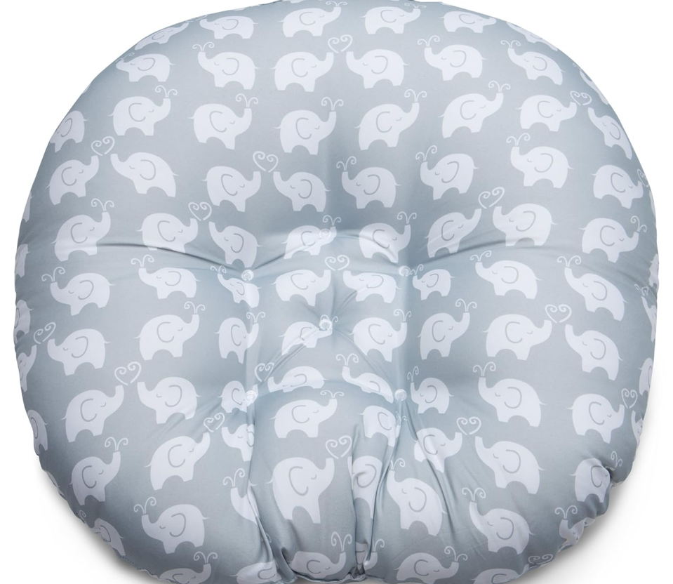 A recalled Boppy Newborn Lounger with an elephant print.