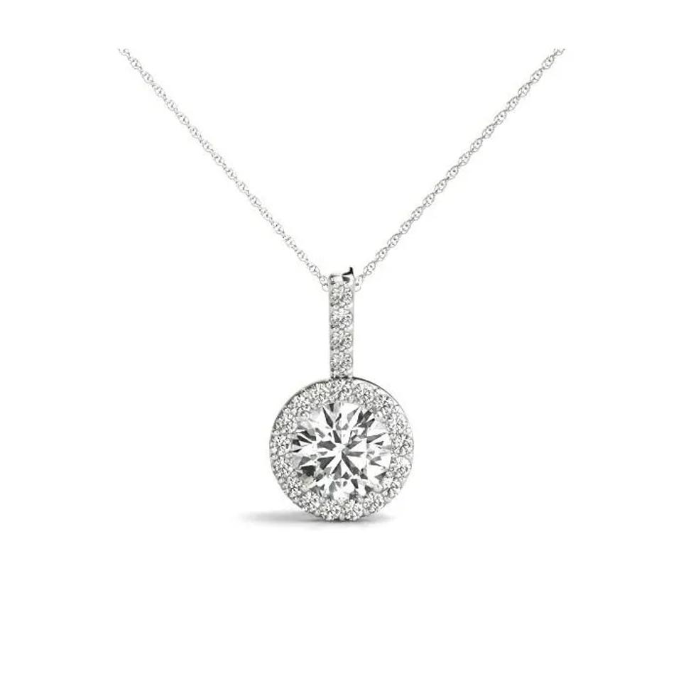 Best Diamond Jewelry Online: Clean Origin Delicate Halo Diamond Pendant