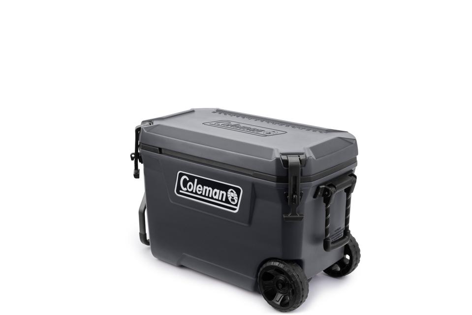 Coleman 65QT Convoy Wheeled Cooler on a white background