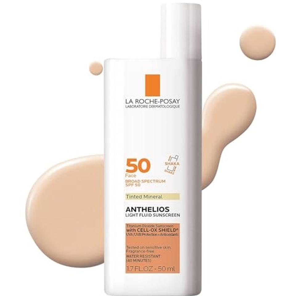 La Roche-Posay Anthelios Tinted Sunscreen on white background.