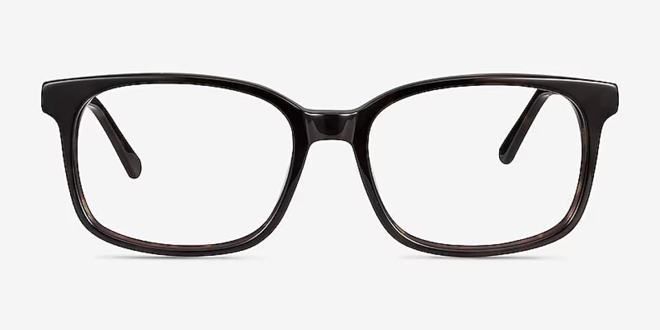 Claudia Rectangle Brown & Tortoise Full Rim Eyeglasses