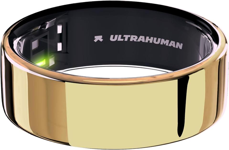 Ultrahuman Ring Air in gold on a white background