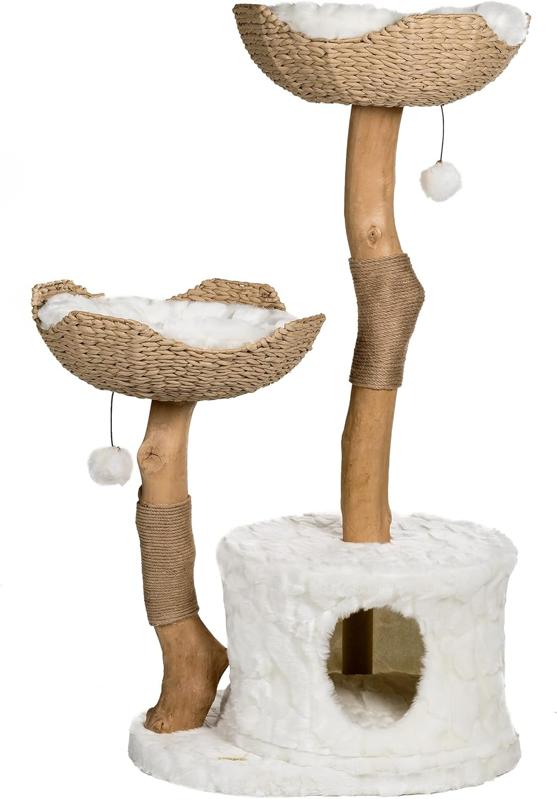 MAU Modern Cat Tree Tower for Large Cats, Real Branch Luxury Cat Condo, Wood Cat Scratching Tree, Cat Lover Gifts by Mau Lifestyle