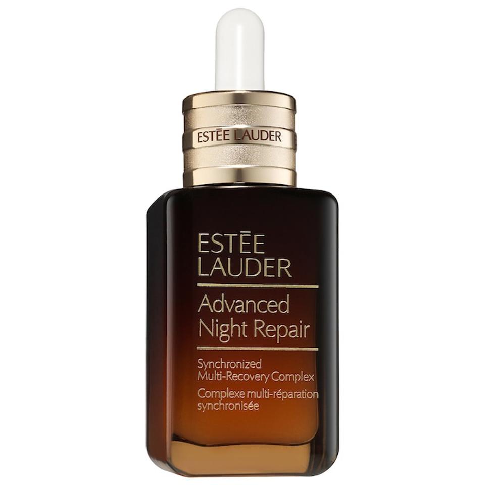 Estee Lauder Advanced Night Repair Synchronized Multi-Recovery Complex Serum on a white background.