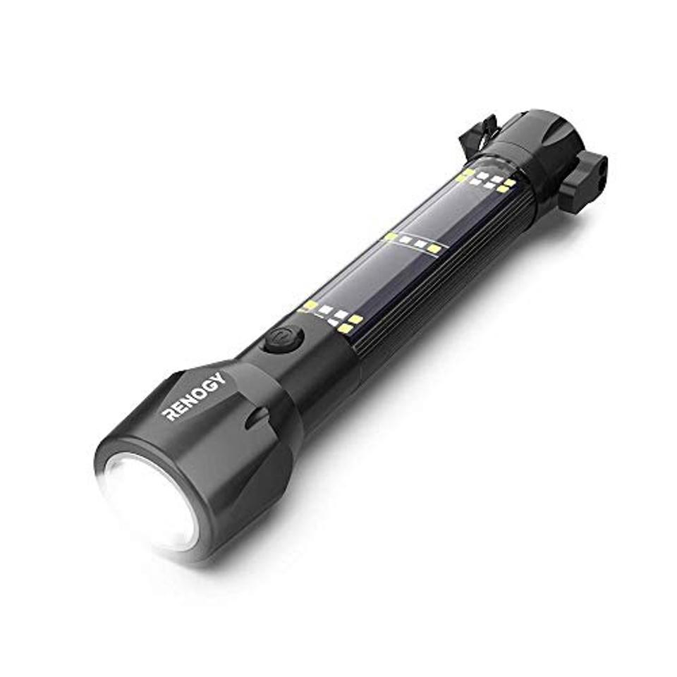 Renogy E.Lumen 500 Multi-Functional Flashlight Rechargeable Battery, Lumens, Glass Shattering Hammer Magnetic Attachment