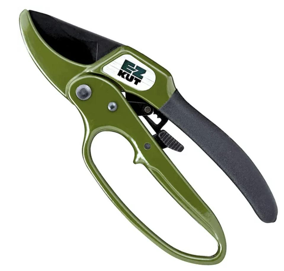 EZ-Kut Ratchet Pruning Shears against a white background.