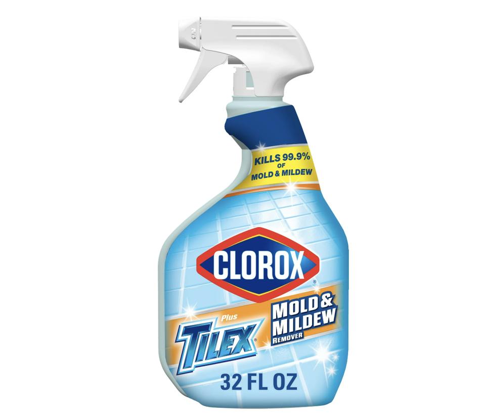 Clorox Plus Tilex Mold and Mildew Remover on white background.