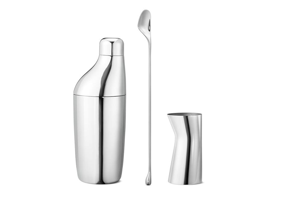 Georg Jensen Sky Giftset 3 Pcs. Shaker, Stirring Spoon & Jigger