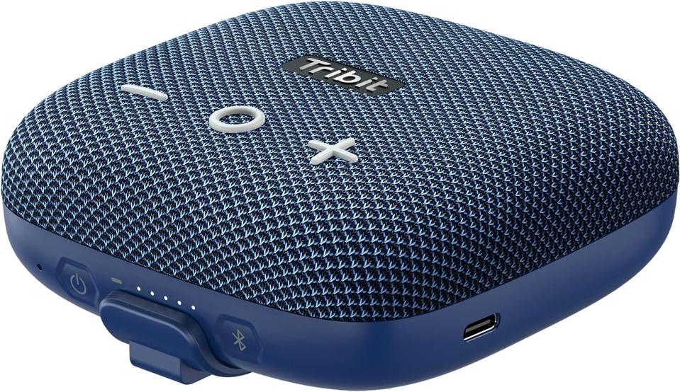 Tribit StormBox Micro 2 Portable Speaker in blue on a white background