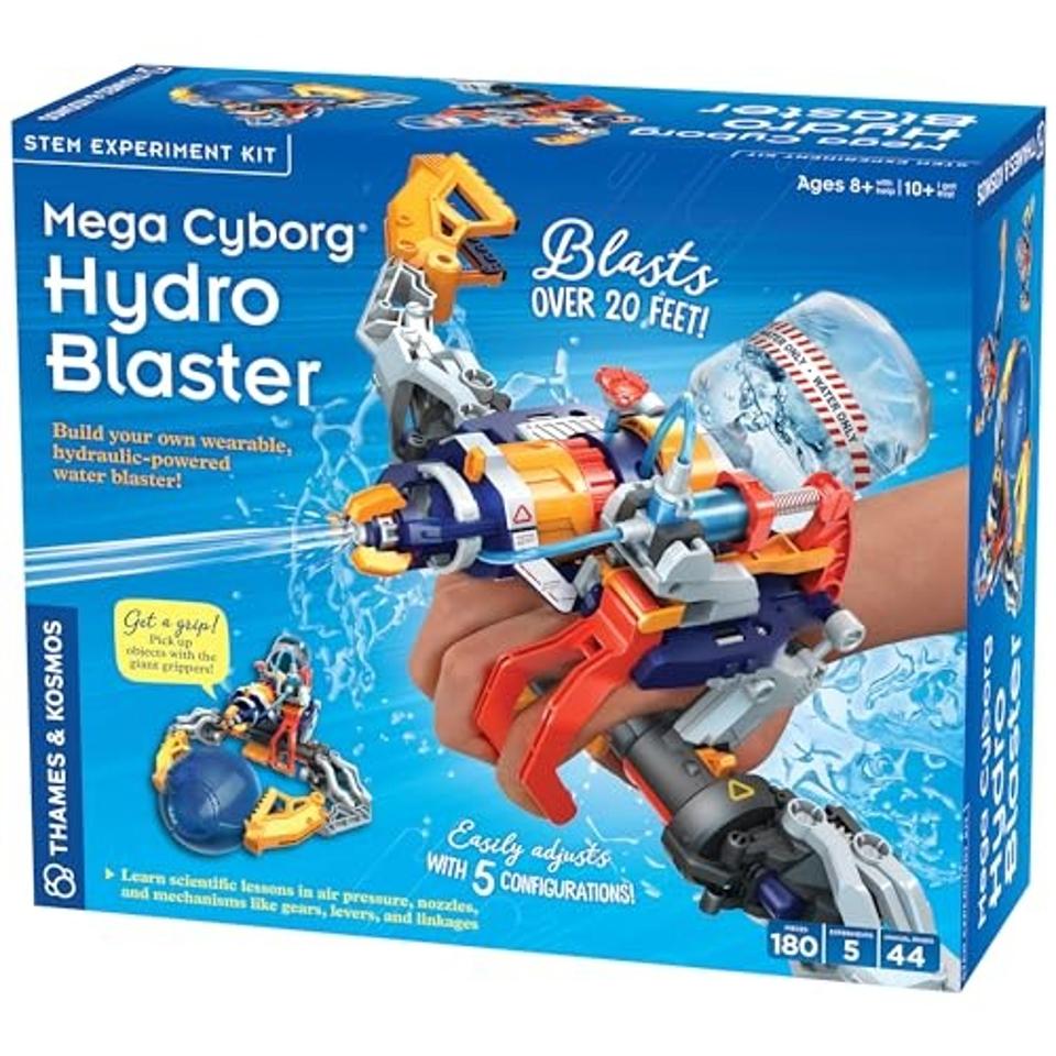 Thames & Kosmos Mega Cyborg Hydro Blaster box against white bg