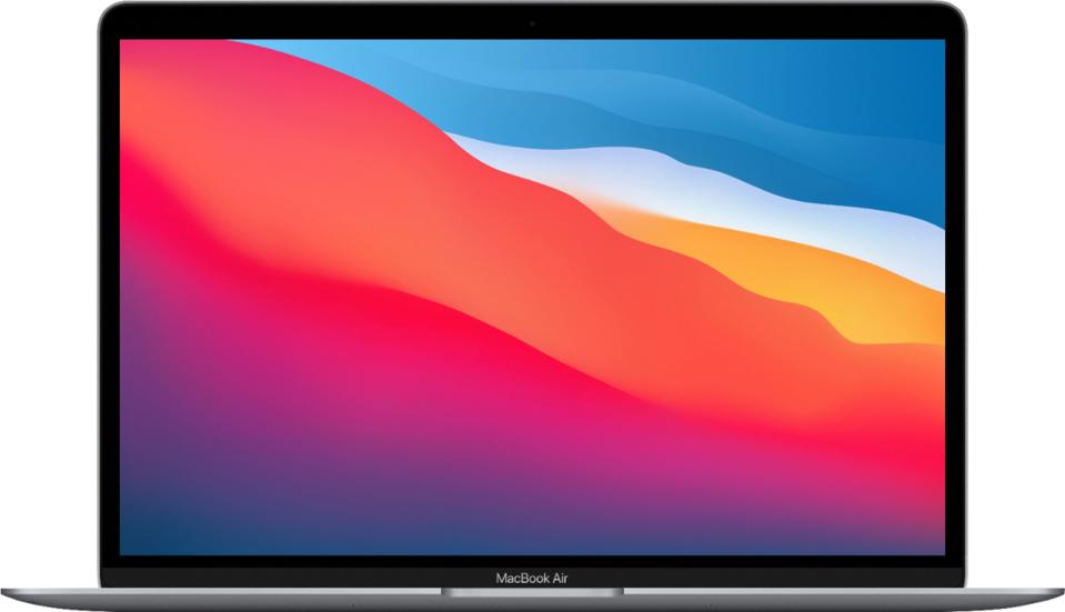 The MacBook Air M2 open on a white background