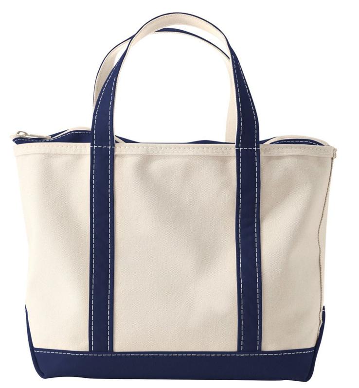 L.L.Bean Boat And Tote Zip-Top (Large) in navy