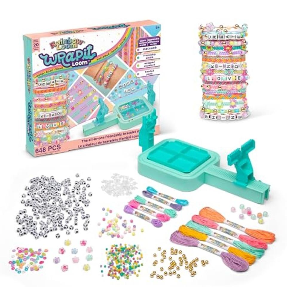 Rainbow Loom: Wrap it Loom Bracelet Maker - DIY Friendship String Bracelet Kit, 600 Beads