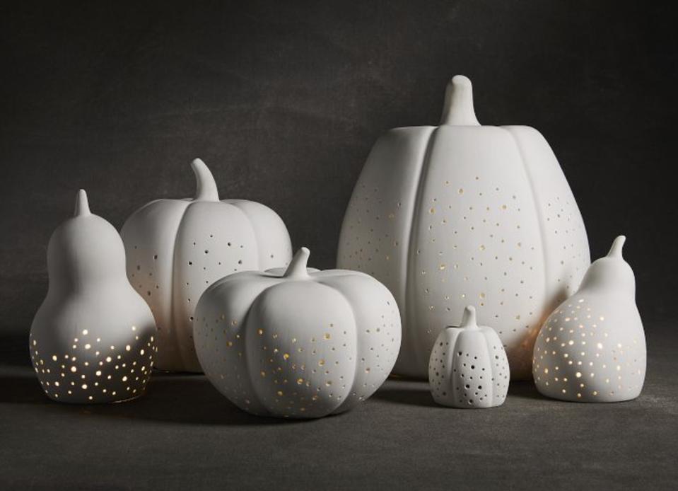 West Elm Pierced Porcelain Pumpkins & Gourds