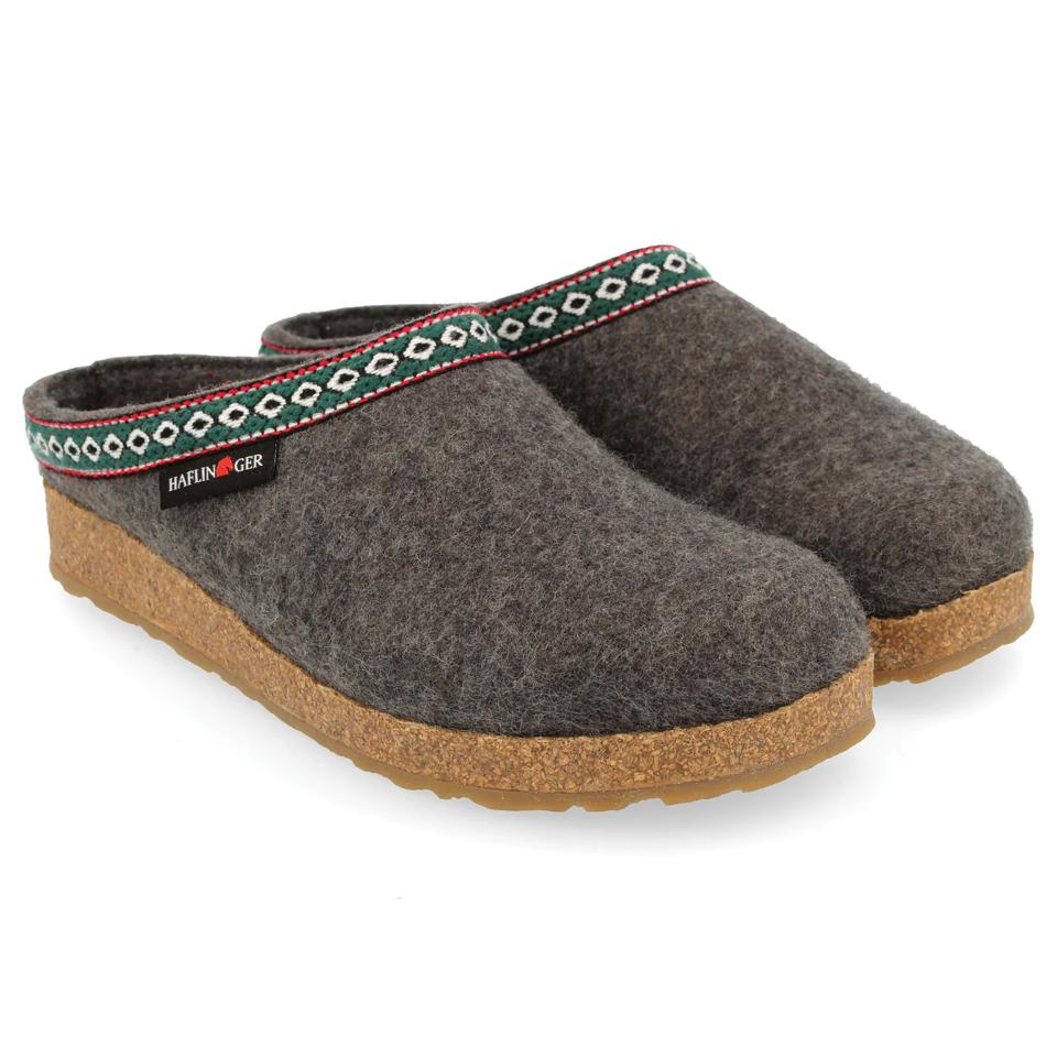 Haflinger GZ Classic Grizzly Clog on white background