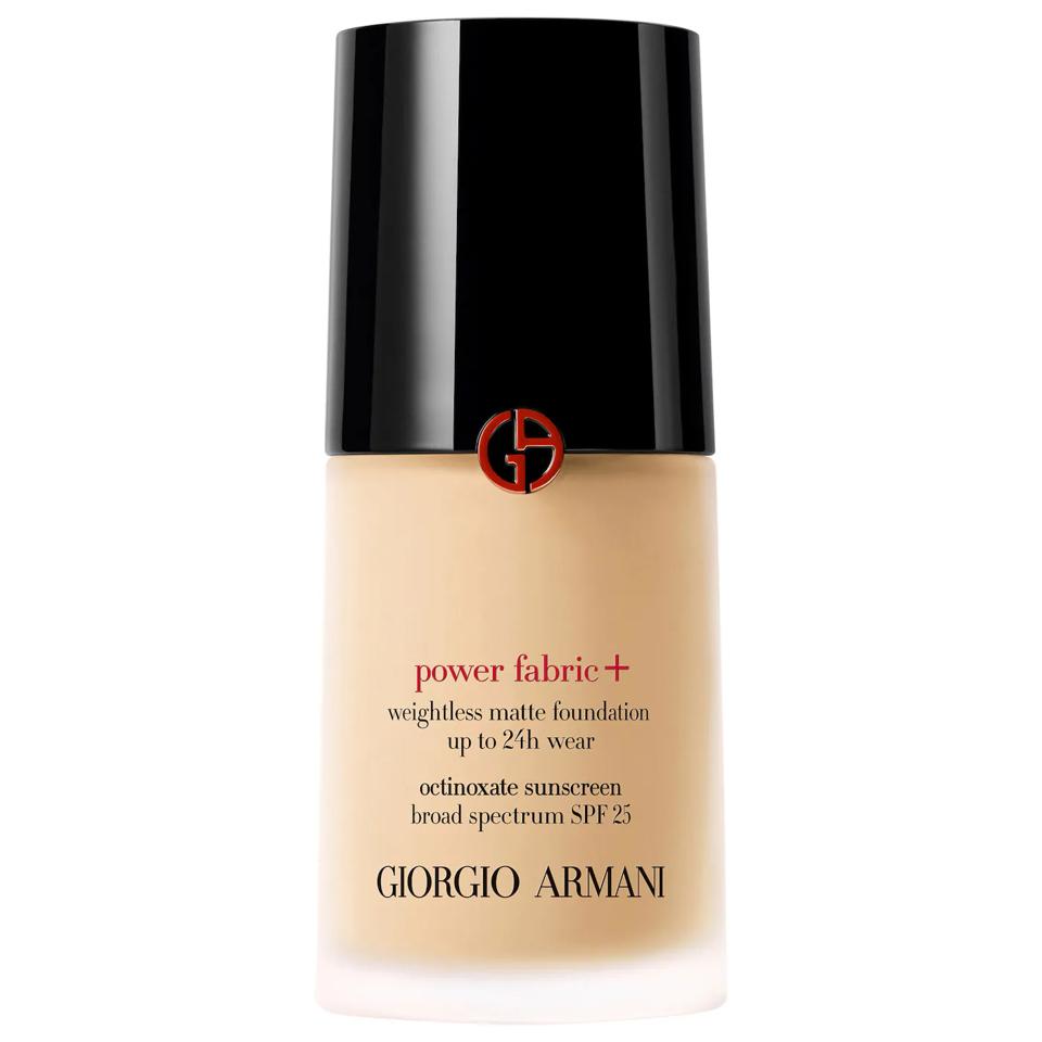 Giorgio Armani Power Fabric Foundation on a white background.