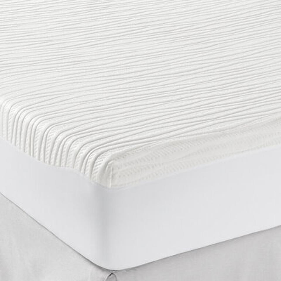 Sleep Number White Waterproof mattress pad on a mattress