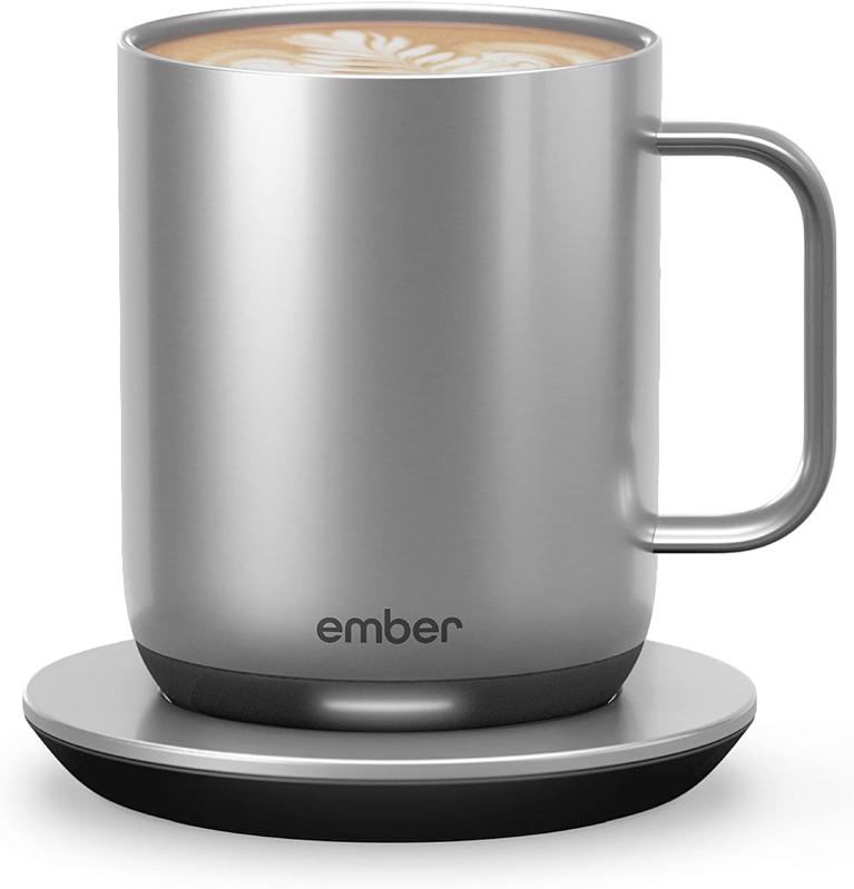 NEW Ember Temperature Control Smart Mug 2, 14 oz, Black, 80 min. Battery Life - App Controlled Heated Coffee Mug - Improved Design