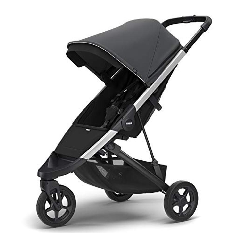 Product shot of a Thule Spring Stroller in the Shadow Grey colorway.