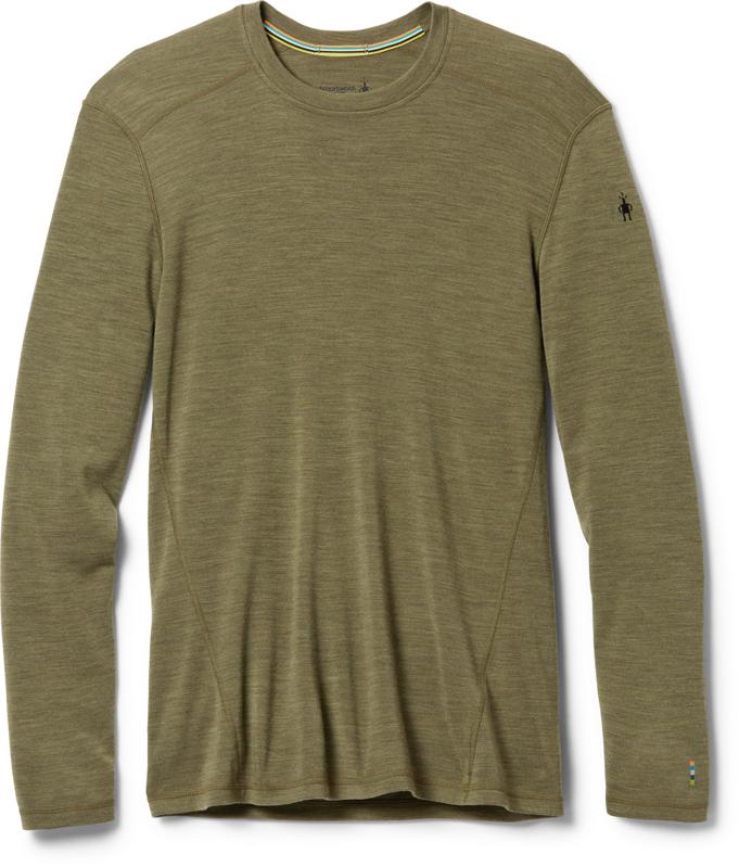 Men's Smartwool Classic Thermal Merino Crew Base Layer in winter moss heather colorway