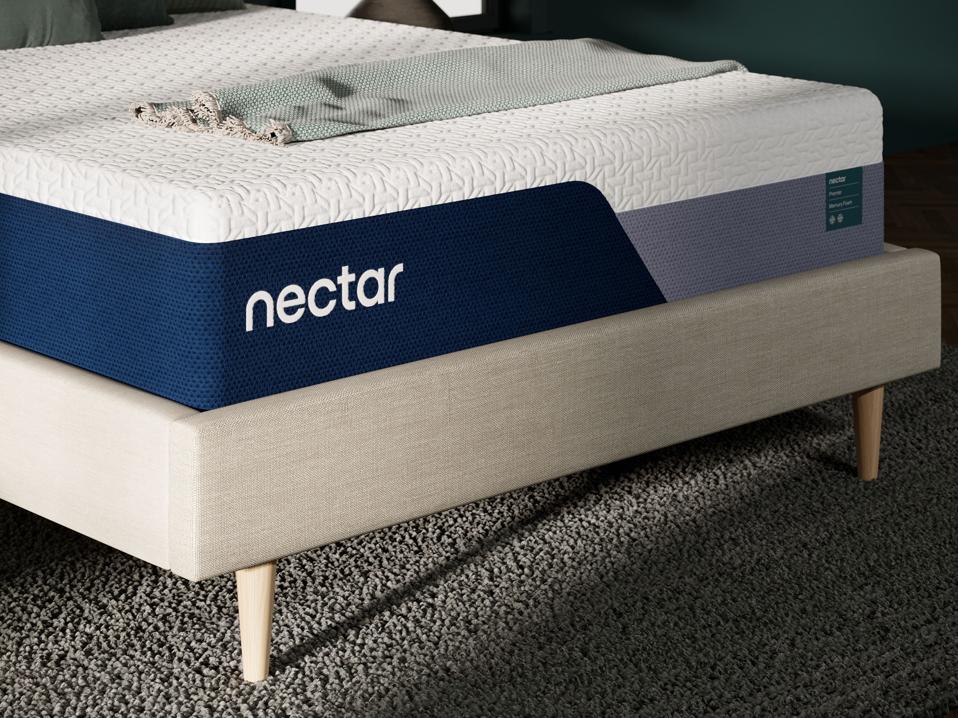 The Nectar Premier Memory Foam Mattress in a bedroom.