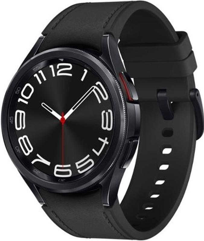 Samsung Galaxy Watch 6 Classic in black on a white background