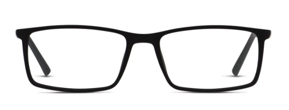 rectangle glasses with black frames