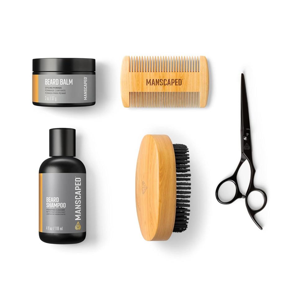 Manscaped Beard Care Kit on white background.