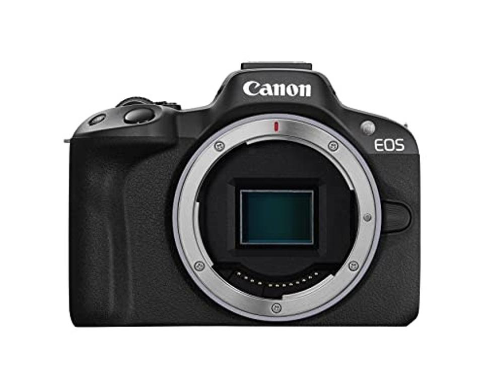 the Canon EOS R50 body on a white background