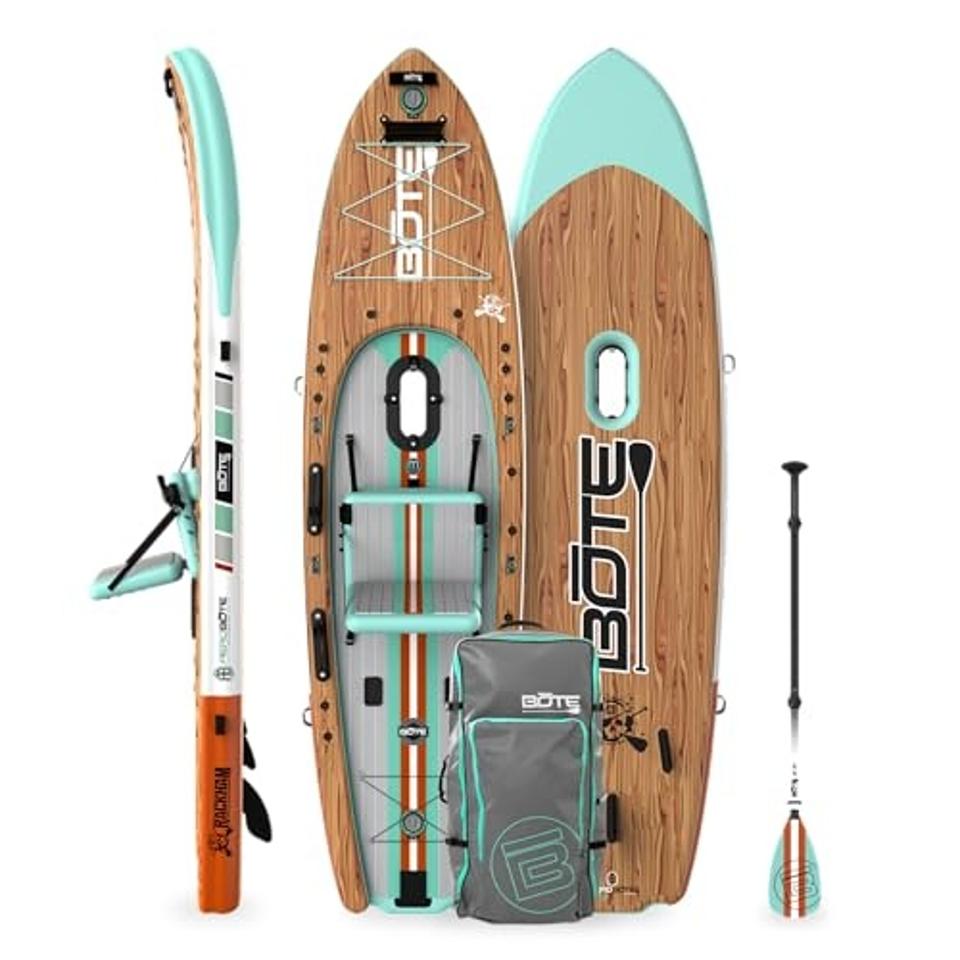 Bote Rackham Aero Inflatable Paddle Board with a seat and lashing points for gear