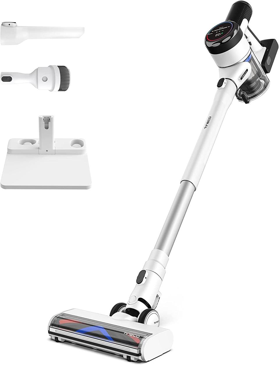 Tineco Pure ONE S15 Essentials Smart Cordless Vacuum Cleaner, Stick Vacuum with Anti-Tangle Brush & Fade-Free Suction, Deep Clean for Hard Floor & Carpets, Pet Hair Cleaning with Led Headlights