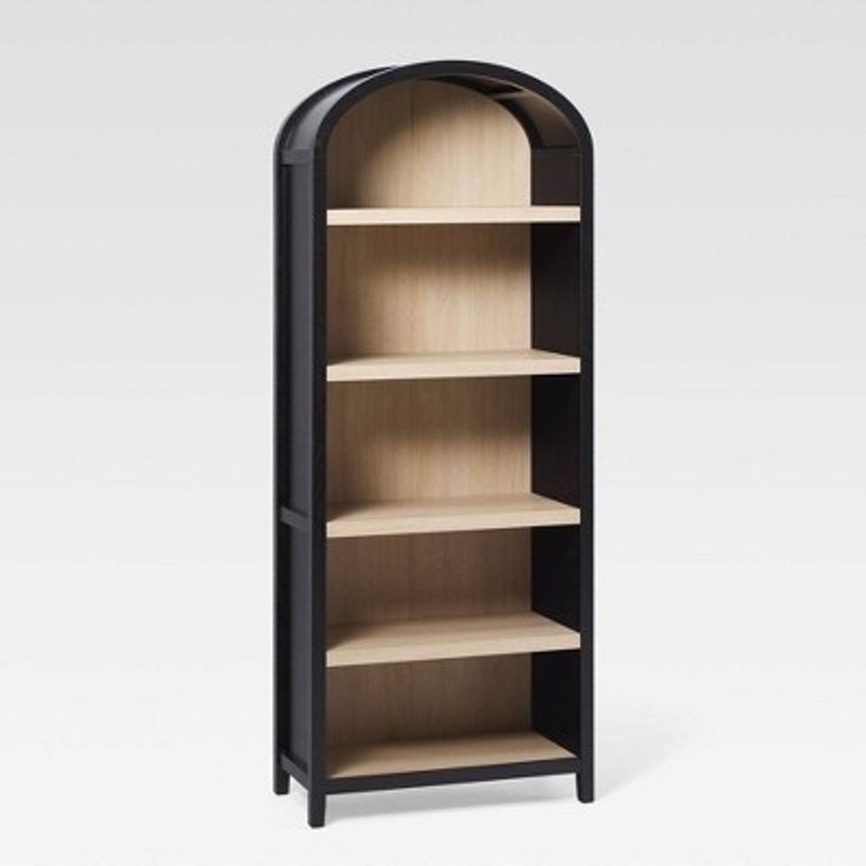 Saracina Home 76&#34; 5 Shelf Arched Bookcase