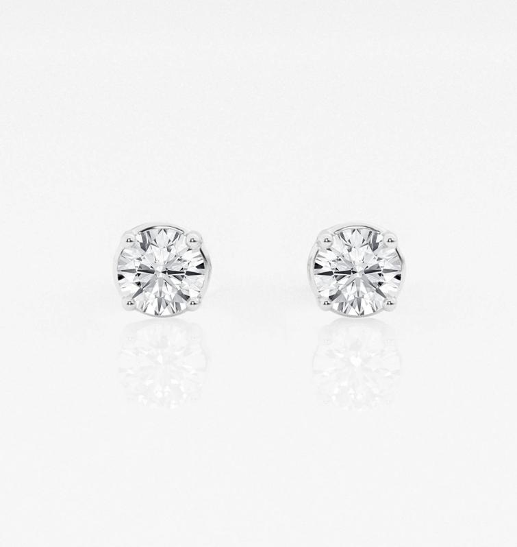 Grown Brilliance 1/2 ctw Round Near-Colorless (H-I) Lab Grown Diamond Stud Earrings