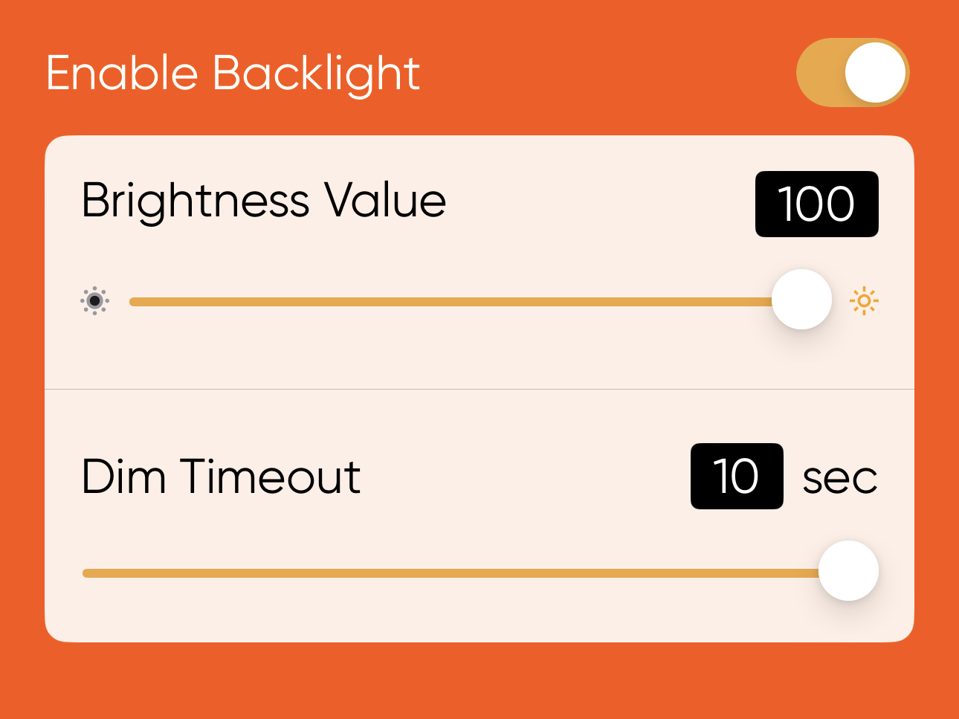 A close-up of the software features on the Clicks Keyboard app.