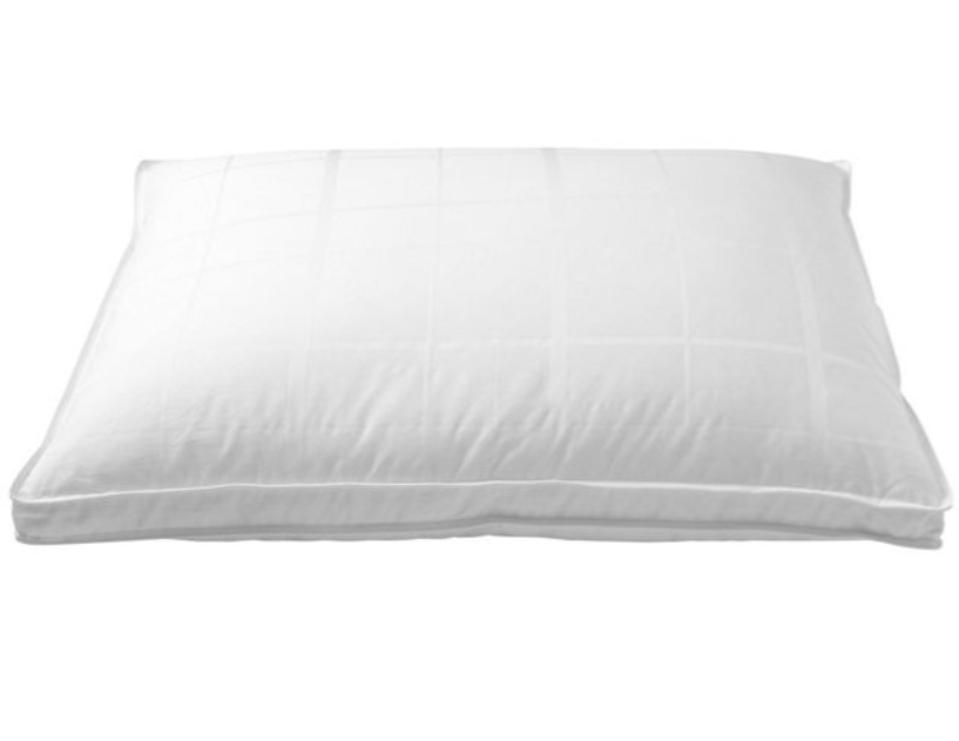 L.L. Bean goose down pillow with a side gusset on a white background.