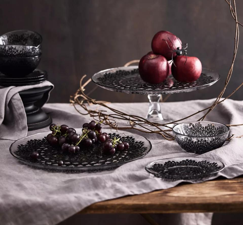 Terrain Black Lace Cake Stand