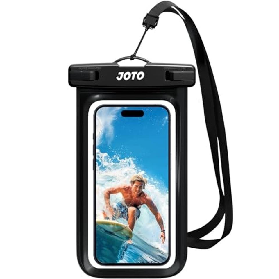 Joto Universal Water Phone Pouch in black on a white background