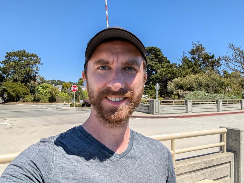 Picture of a man taken with the front-facing camera on the Google Pixel 9