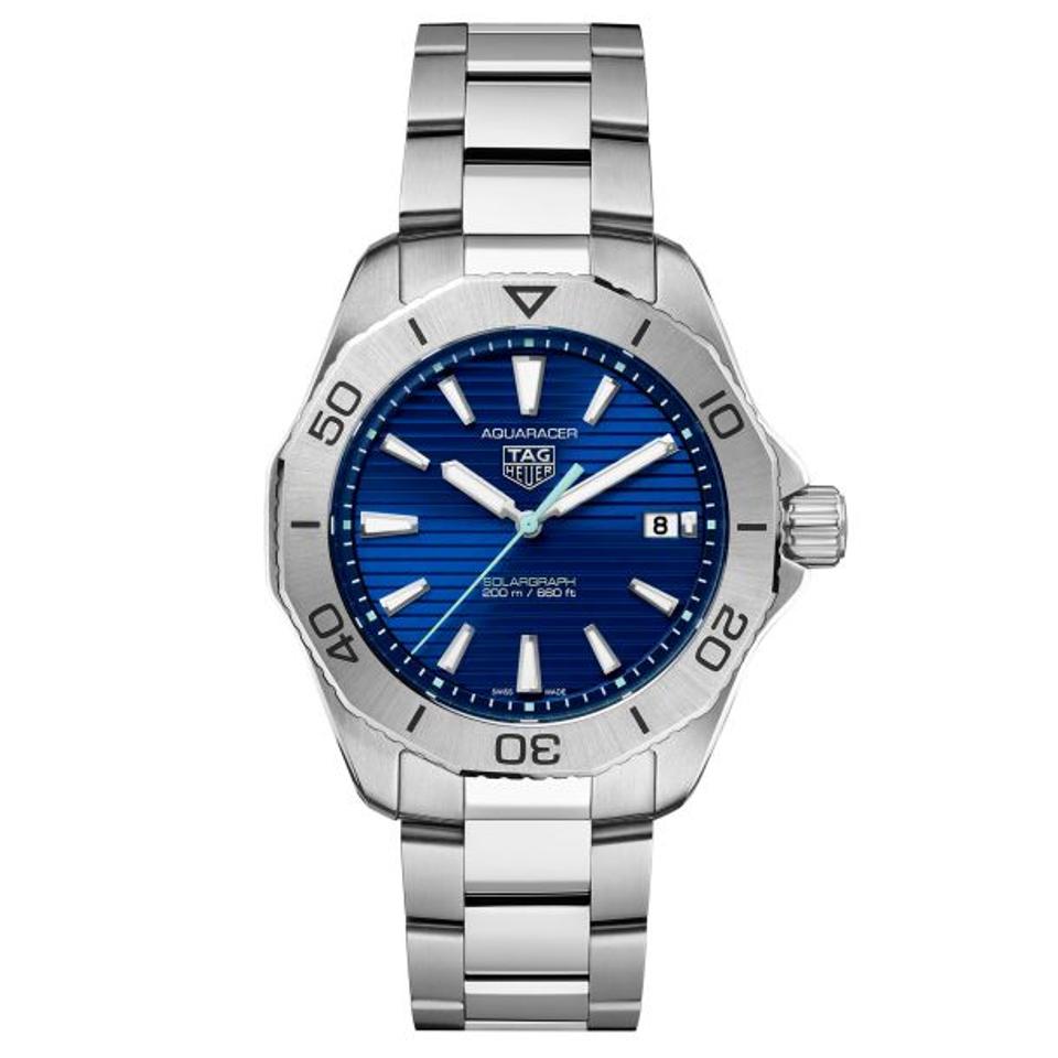 TAG Heuer AQUARACER Professional 200 Solargraph Quartz Blue Dial Stainless Steel Watch 40mm - WBP1113.BA0000